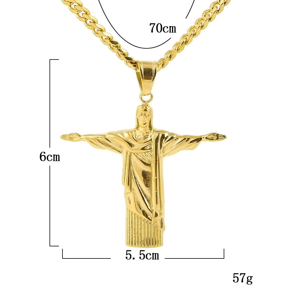 Gold Pendant Sweater Chain