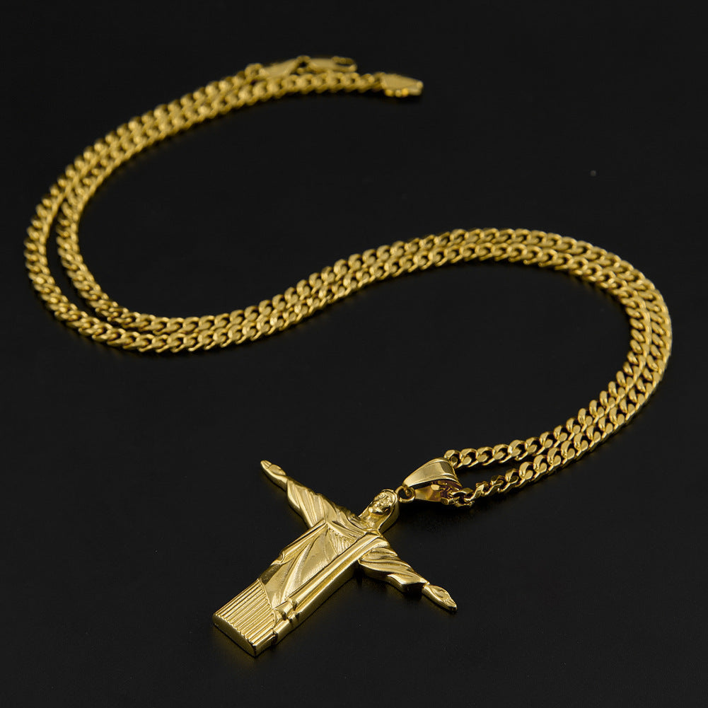 Gold Pendant Sweater Chain