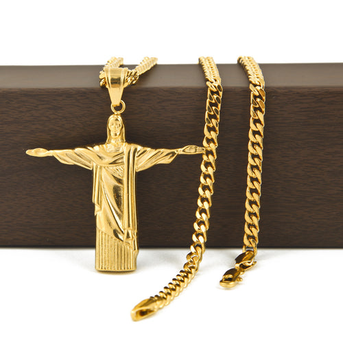 Gold Pendant Sweater Chain