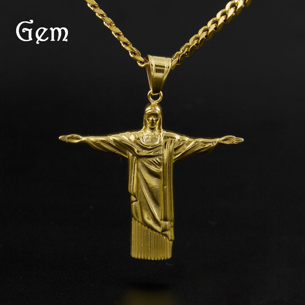 Gold Pendant Sweater Chain