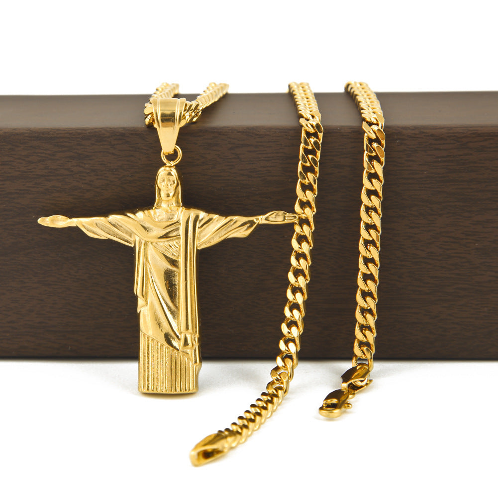 Gold Pendant Sweater Chain