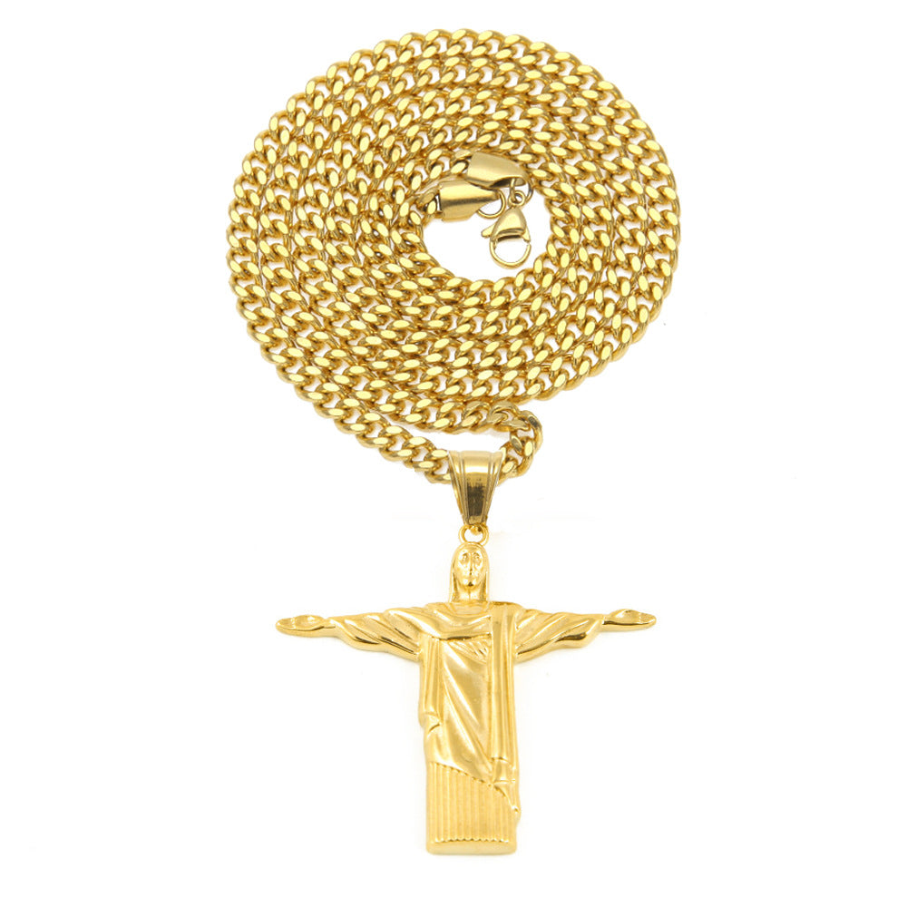 Gold Pendant Sweater Chain