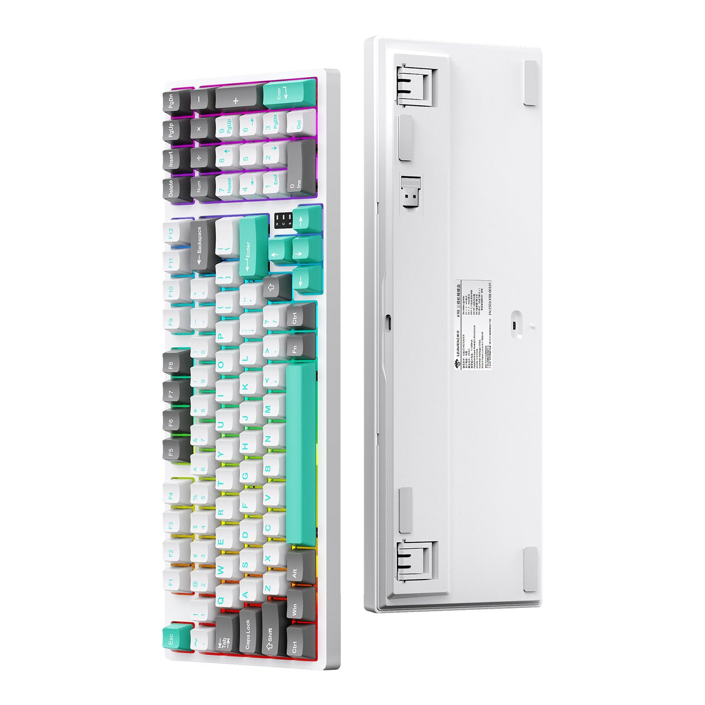 Wireless Mechanical Keyboard – 98 Keys, RGB, Bluetooth & 2.4GHz, Hot-Swap USB-C