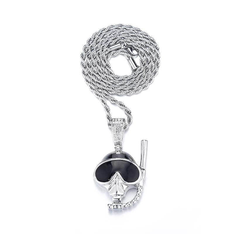 Hip-Hop Full Diamond Square Pendant