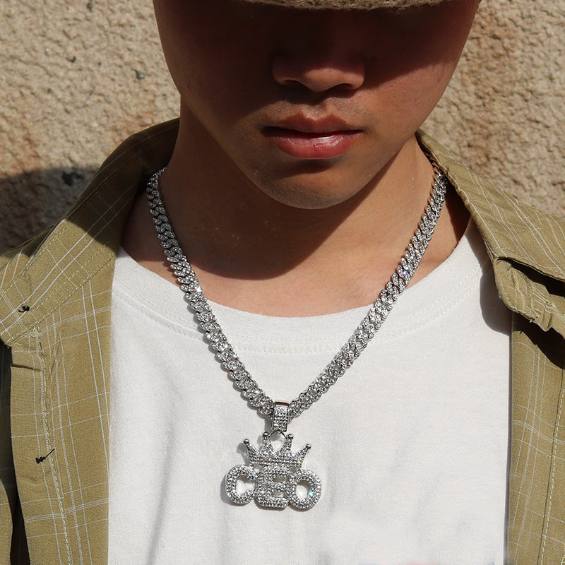 Crown CEO Full Diamond Hip-Hop Pendant