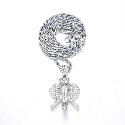 Hip-Hop Full Diamond Square Pendant