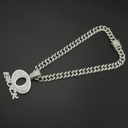 OBLOCK Diamond Letter Pendant Necklace