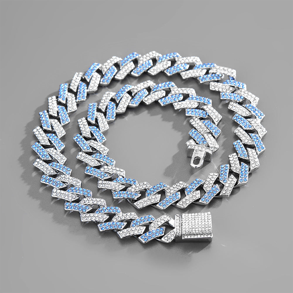 Xindi 15mm Diamond Hip-Hop Gold Chain Necklace