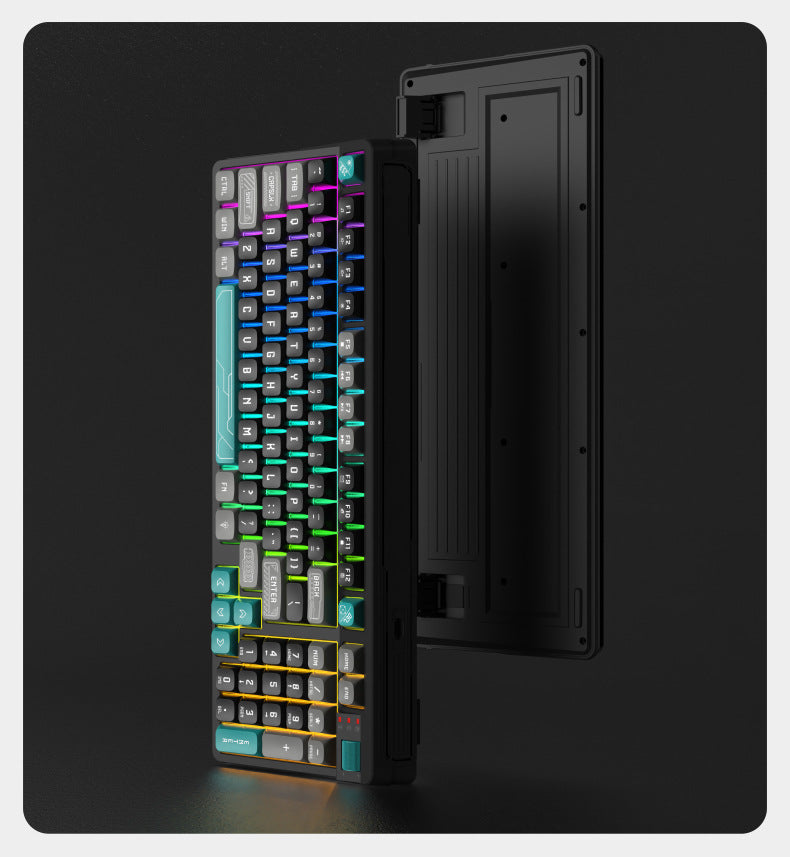 RGB Wired Gaming Keyboard with Wrist Rest – 98 Keys, Water-Resistant, USB