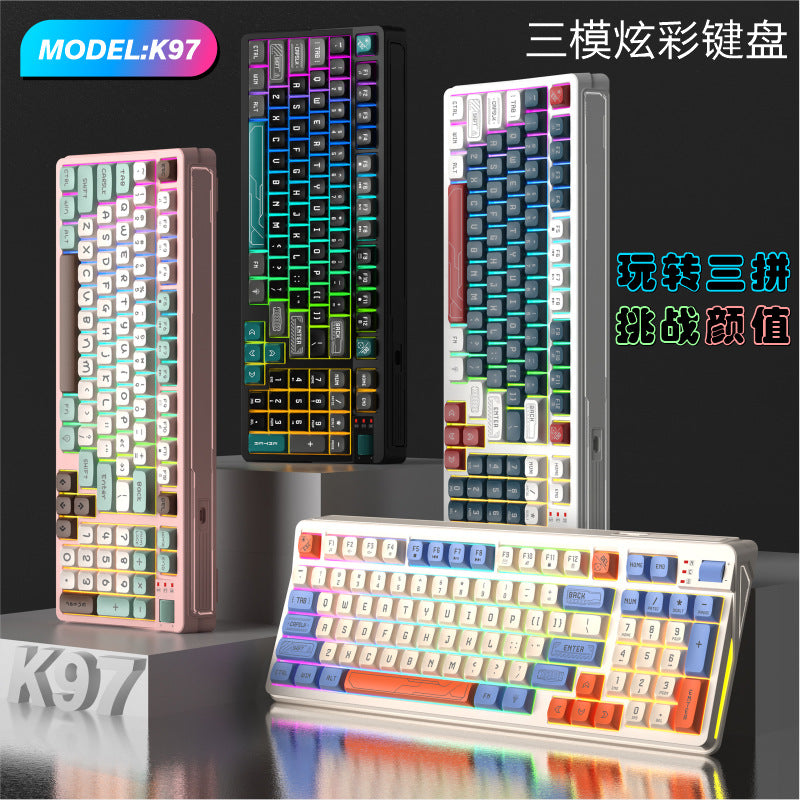 RGB Wired Gaming Keyboard with Wrist Rest – 98 Keys, Water-Resistant, USB