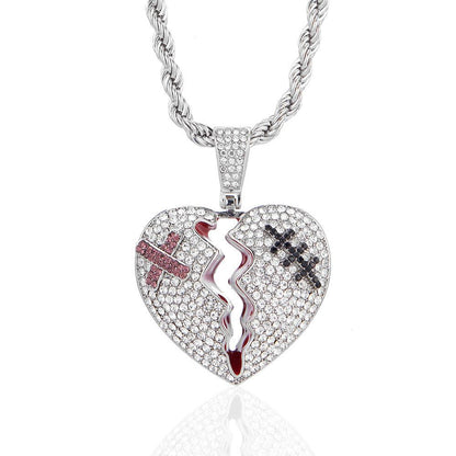 Hip-Hop Full Diamond Square Pendant