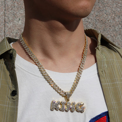 Hip-Hop King Letter Pendant Necklace