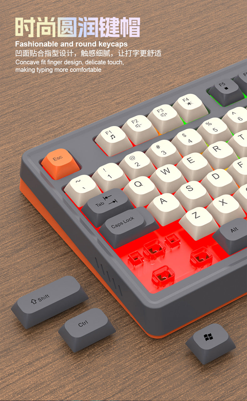 RGB Wired Gaming Keyboard and Mouse Set – 98-Key USB, RGB Backlight
