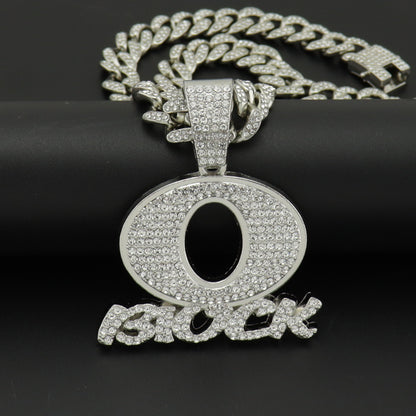 OBLOCK Diamond Letter Pendant Necklace