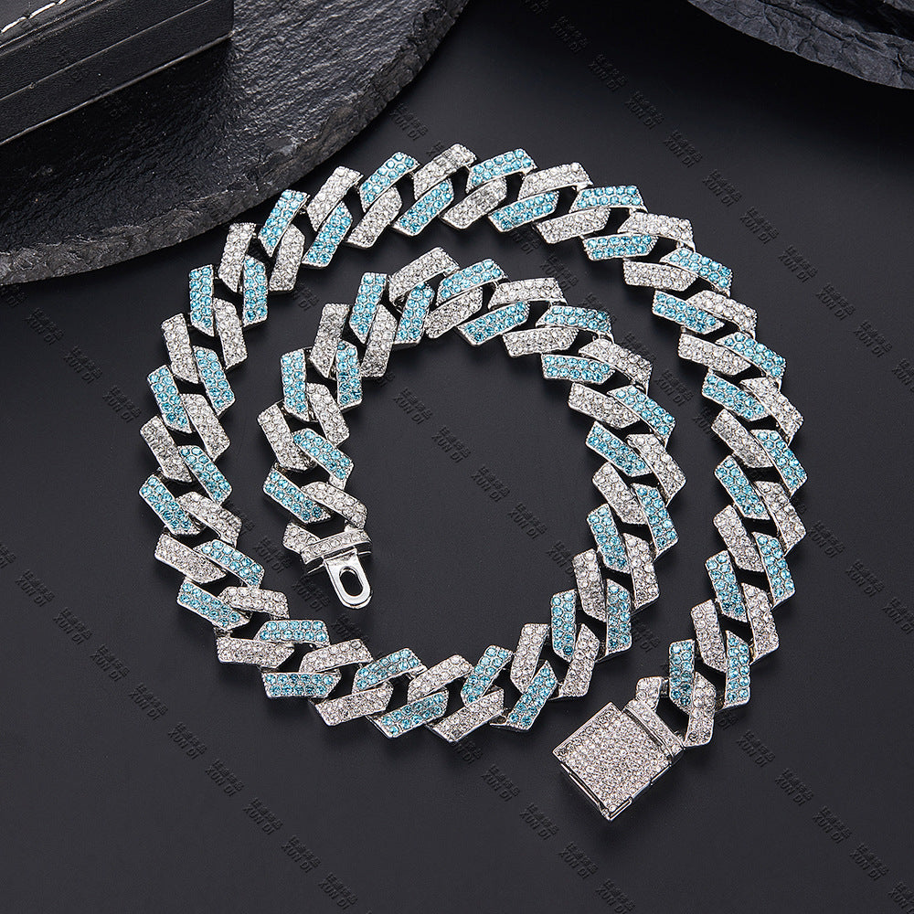 Xindi 15mm Diamond Hip-Hop Gold Chain Necklace
