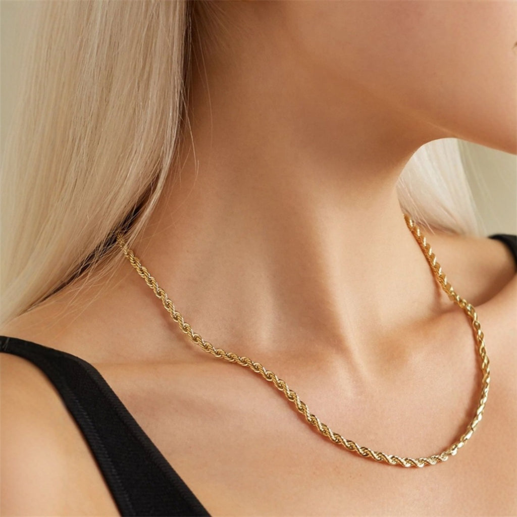 Titanium Steel Twist Chain Necklace