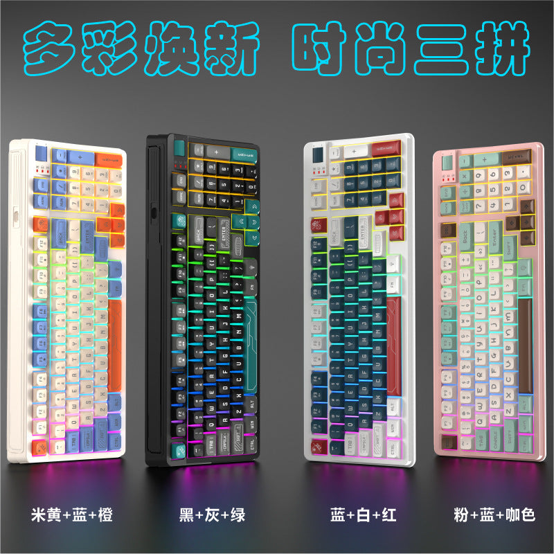RGB Wired Gaming Keyboard with Wrist Rest – 98 Keys, Water-Resistant, USB