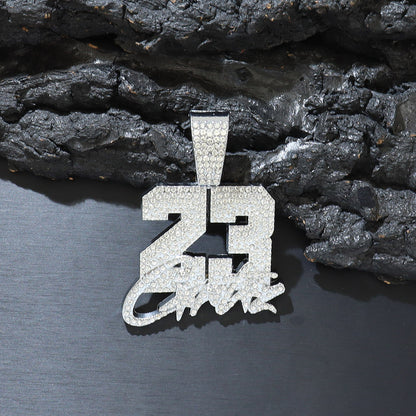 Hip-Hop No.23 Full Diamond Pendant Necklace