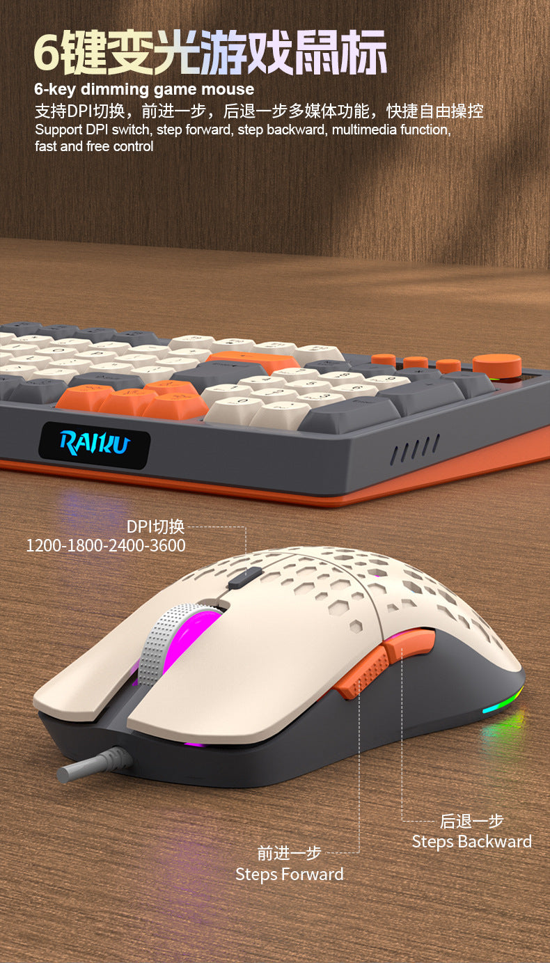 RGB Wired Gaming Keyboard and Mouse Set – 98-Key USB, RGB Backlight