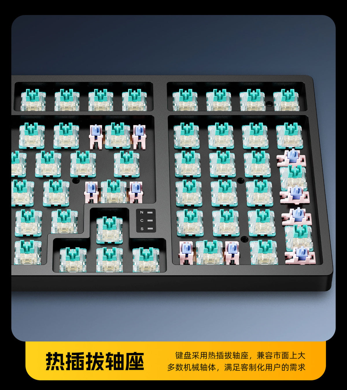 Wireless Mechanical Keyboard – 98 Keys, RGB, Bluetooth & 2.4GHz, Hot-Swap USB-C