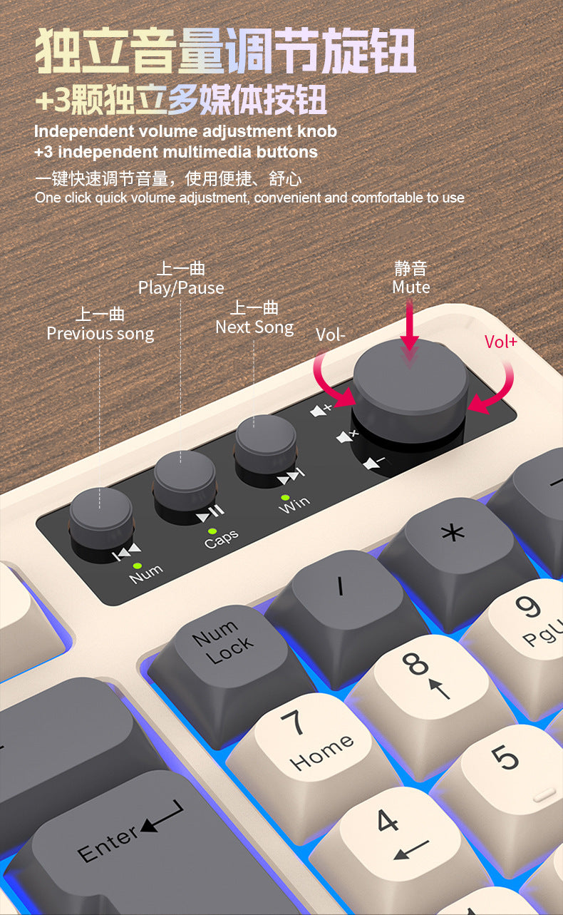 RGB Wired Gaming Keyboard and Mouse Set – 98-Key USB, RGB Backlight