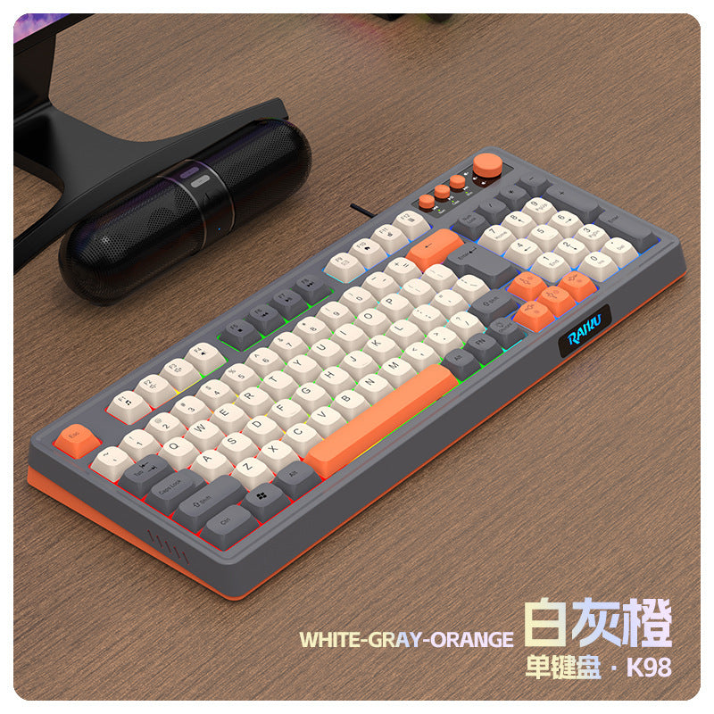 RGB Wired Gaming Keyboard and Mouse Set – 98-Key USB, RGB Backlight