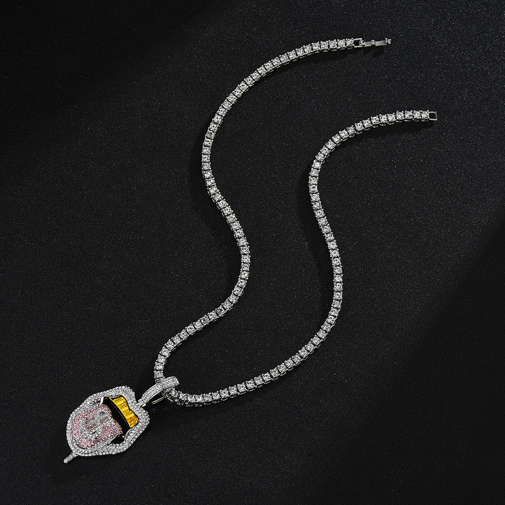 Diamond Skull Dollar Hip-Hop Pendant