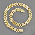 Xindi 15mm Diamond Hip-Hop Gold Chain Necklace