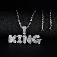 Hip-Hop King Letter Pendant Necklace