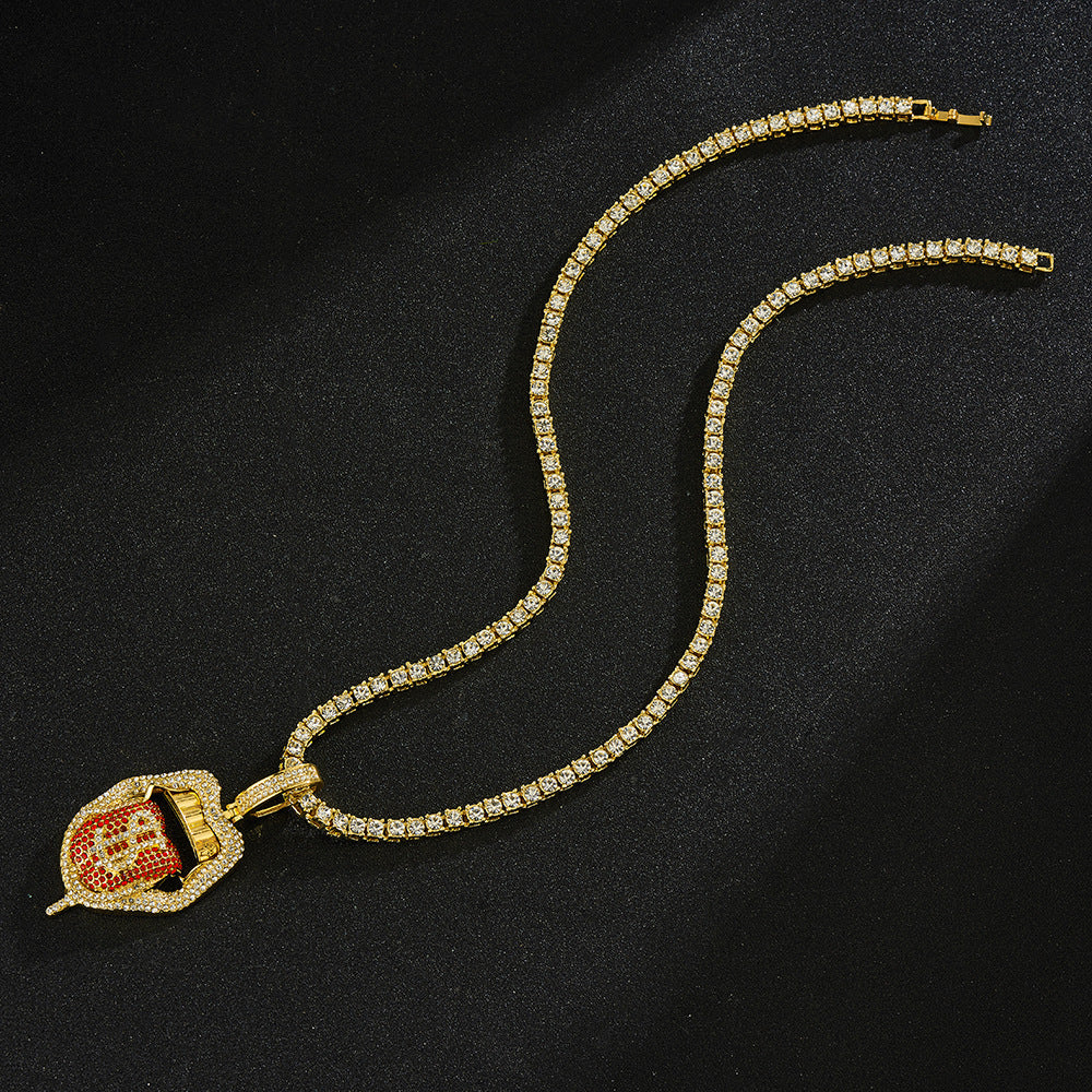 Diamond Skull Dollar Hip-Hop Pendant