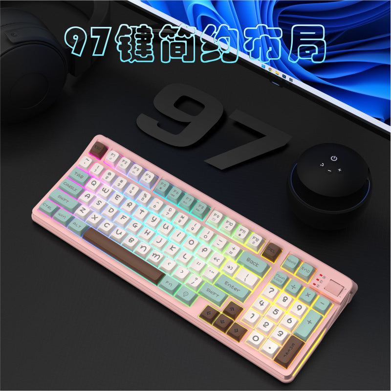 RGB Wired Gaming Keyboard with Wrist Rest – 98 Keys, Water-Resistant, USB