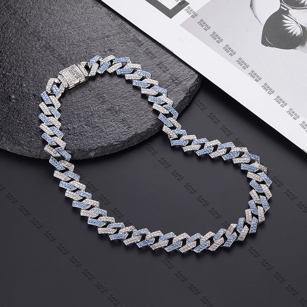 Xindi 15mm Diamond Hip-Hop Gold Chain Necklace