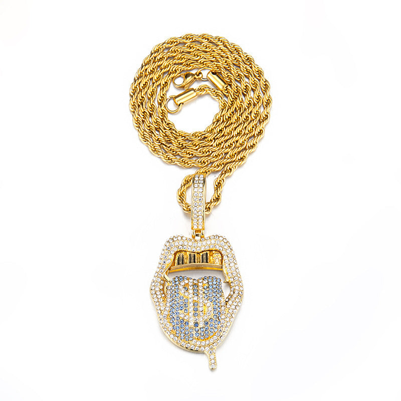Hip-Hop Full Diamond Square Pendant