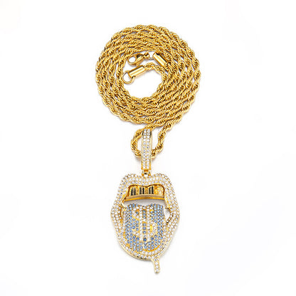 Hip-Hop Full Diamond Square Pendant