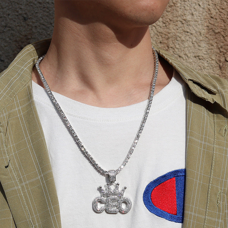 Crown CEO Full Diamond Hip-Hop Pendant