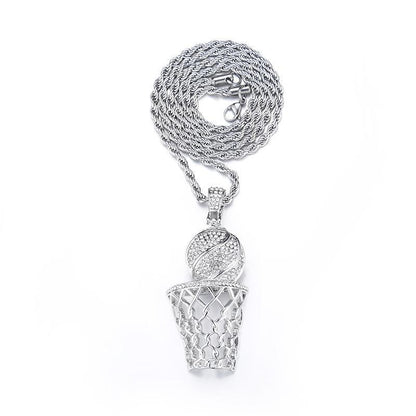 Hip-Hop Full Diamond Square Pendant