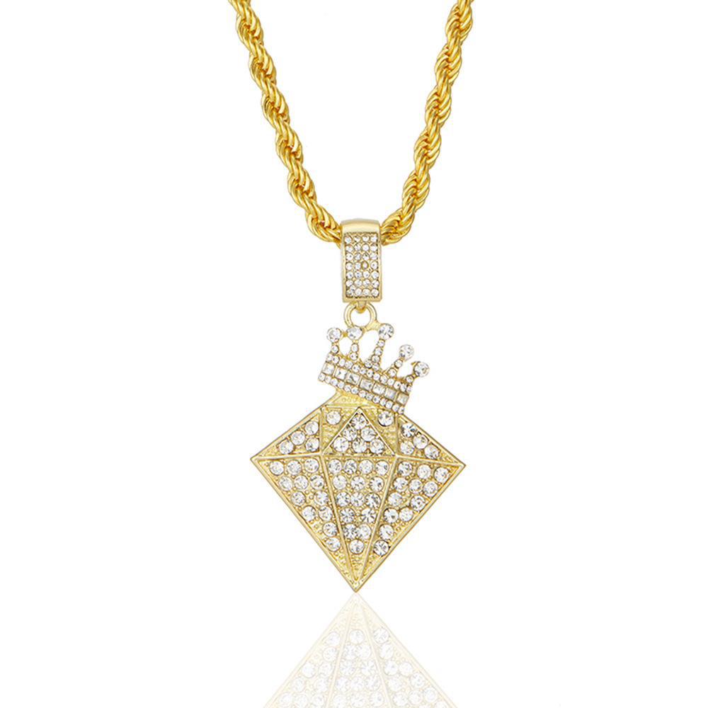 Hip-Hop Full Diamond Square Pendant