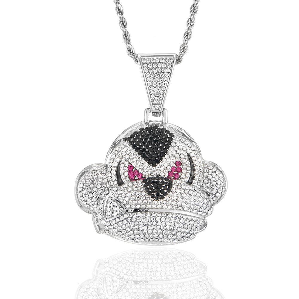 Hip-Hop Full Diamond Square Pendant