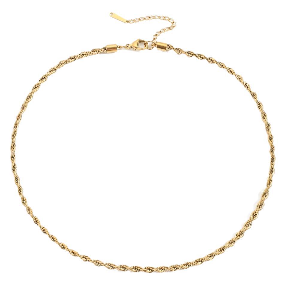 Titanium Steel Twist Chain Necklace