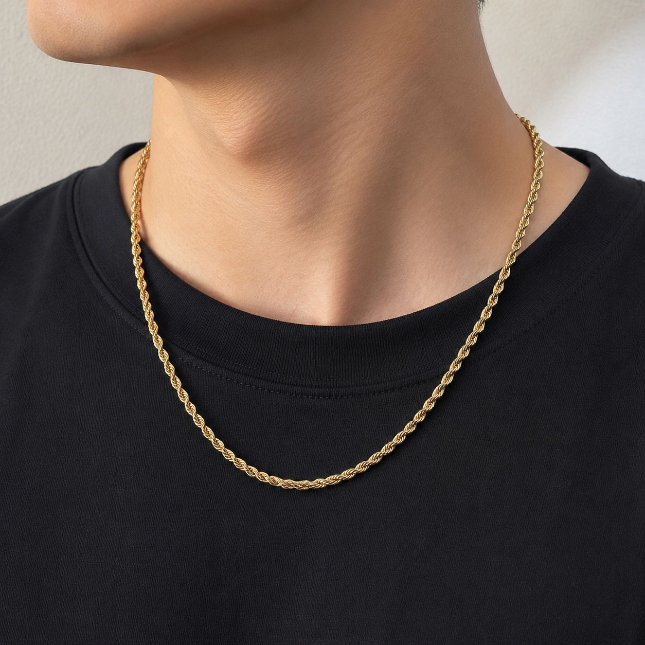 Titanium Steel Twist Chain Necklace